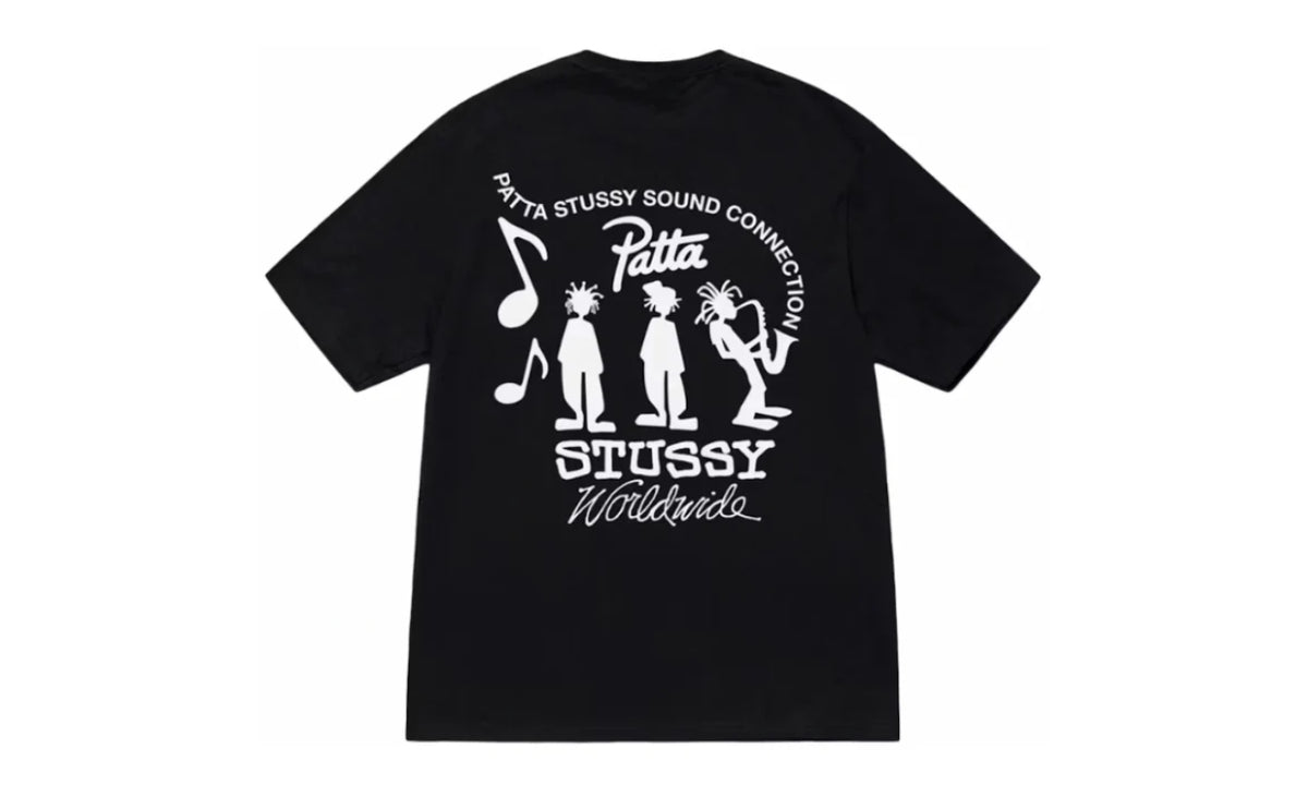Stussy x Patta Sound Connection Tee Black