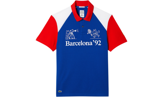 Polo Lacoste The Heritage Collection Barcelona 1992 Blue Red