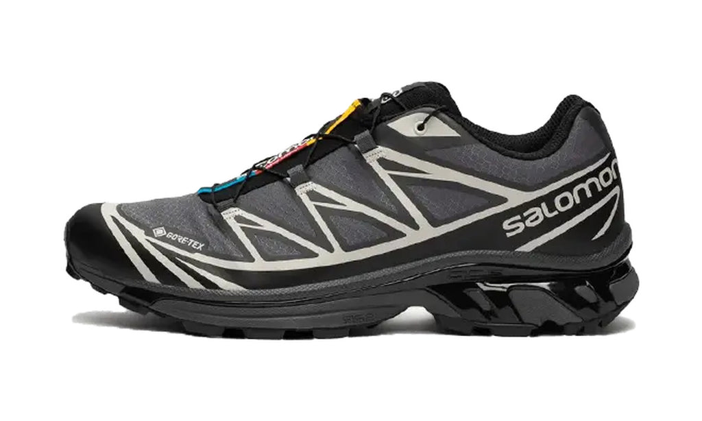 Salomon XT-6 Gore-Tex Black Lunar Rock de perfil