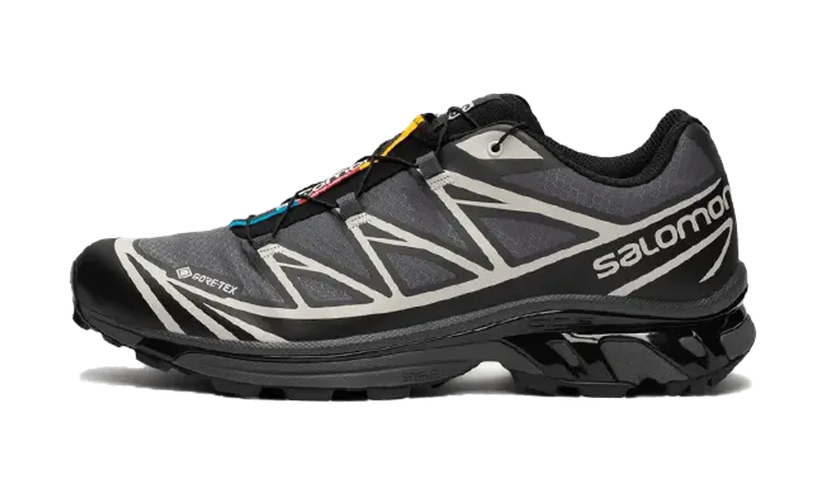 Salomon XT-6 Gore-Tex Black Lunar Rock — vista perfil