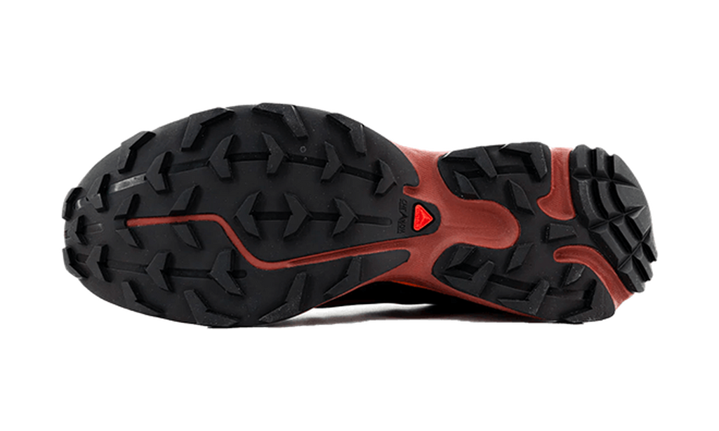 Salomon XT-6 Chocolate Plum Vibrant Orange — vista suela