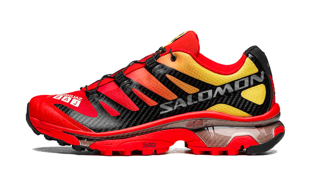Salomon XT-4 OG Fiery Red Empire Yellow — vista perfil