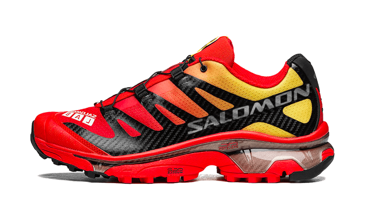 Salomon XT-4 OG Fiery Red Empire Yellow — vista perfil