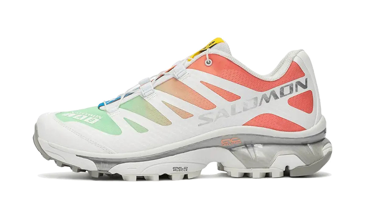 Salomon XT-4 OG White Green Ash Coral de perfil