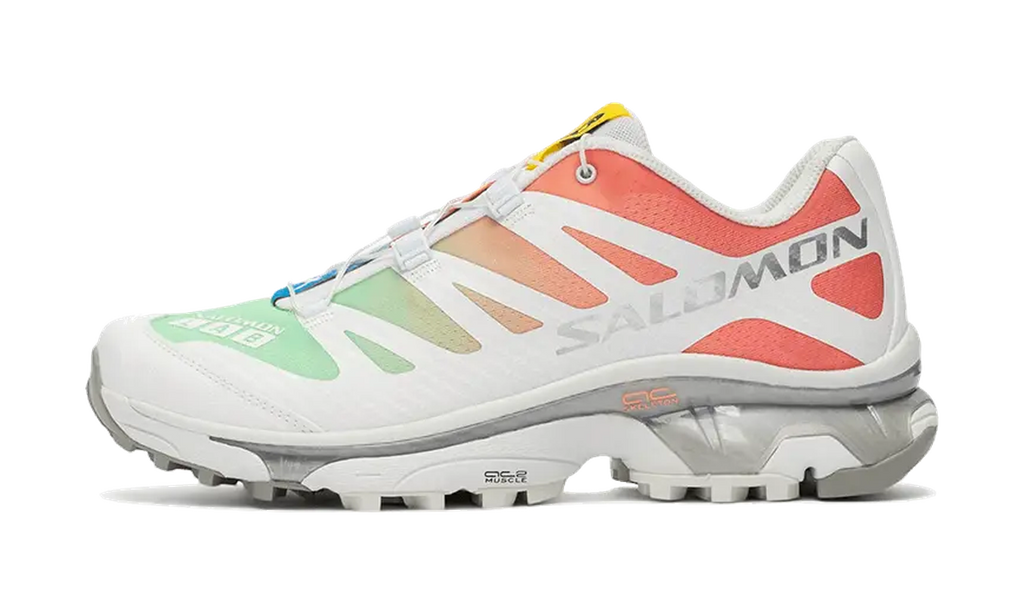 Salomon XT-4 OG White Green Ash Coral — vista perfil