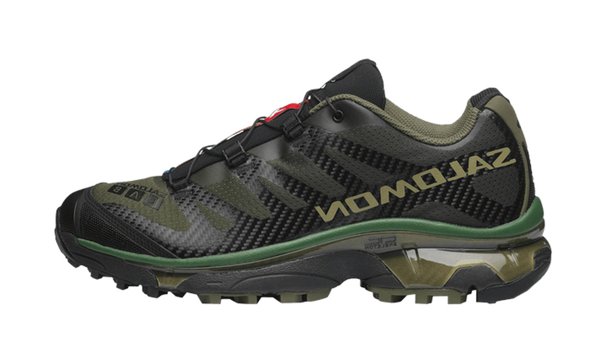 Salomon XT-4 OG Olive Night Black Aloe de perfil