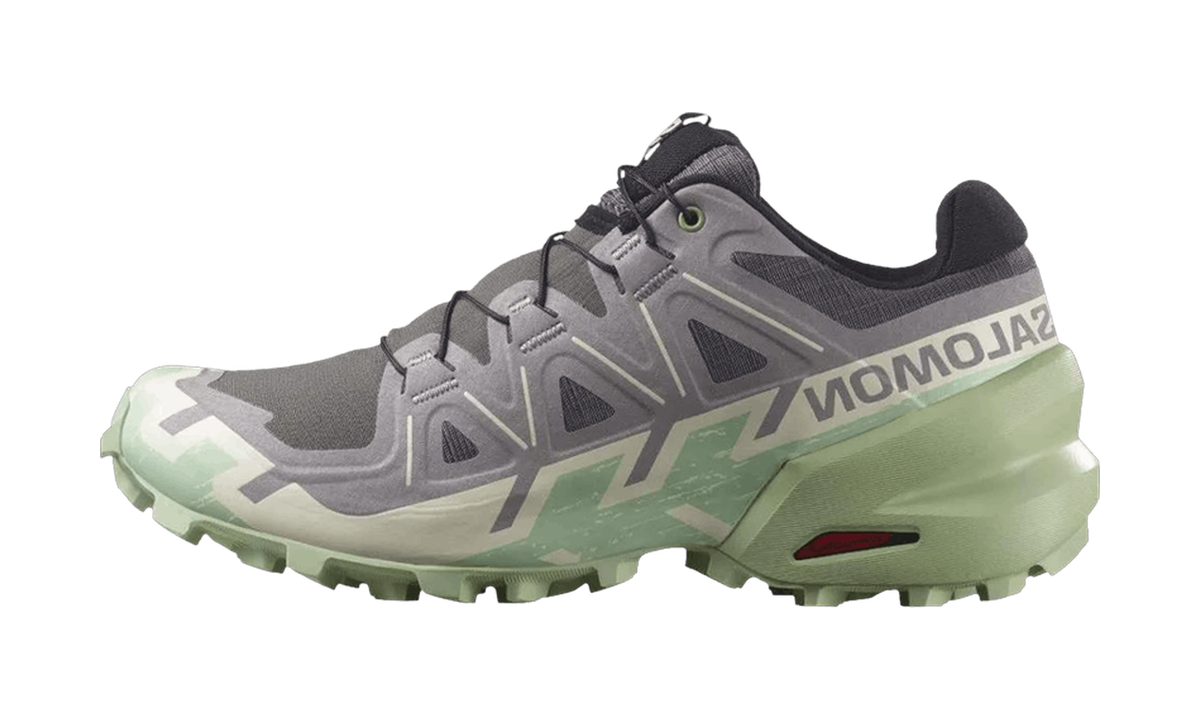 Salomon Speedcross 6 Castlerock Vanilla Ice Smoke Green (Women's) — vista perfil