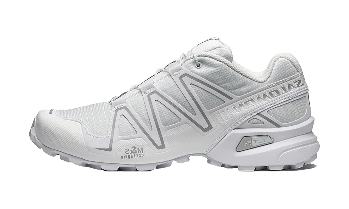 Salomon Speedcross 3 White Silver — vista perfil