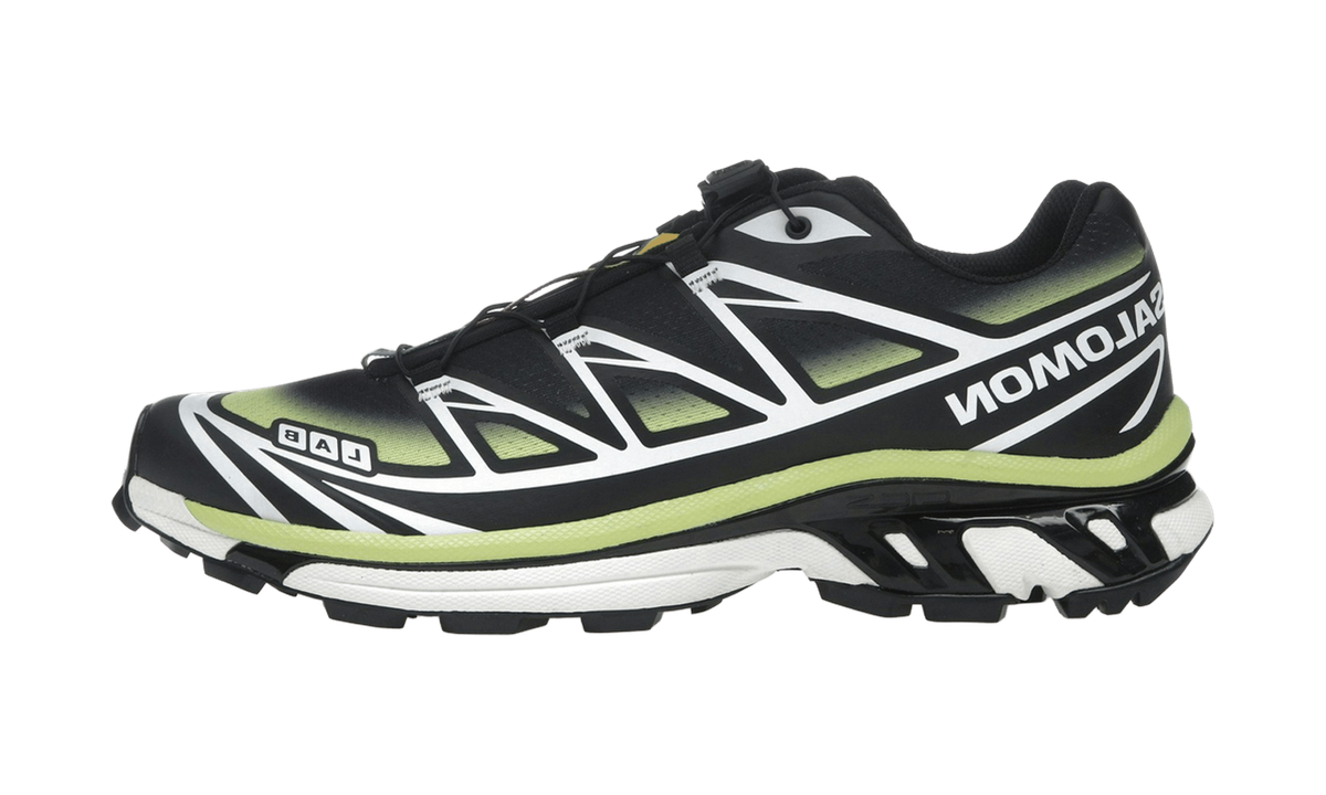 Salomon XT-6 Skyline Black Sharp Green — vista perfil