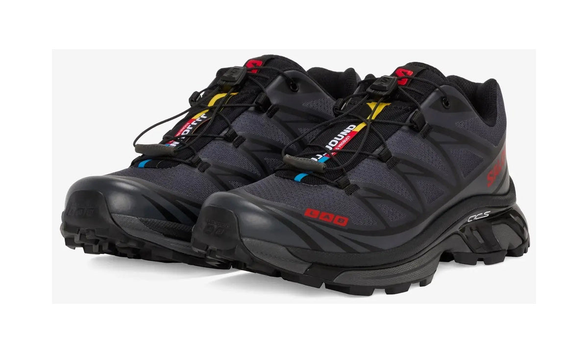 Salomon XT-6 JJJJound Black Fiery Red - vista 3