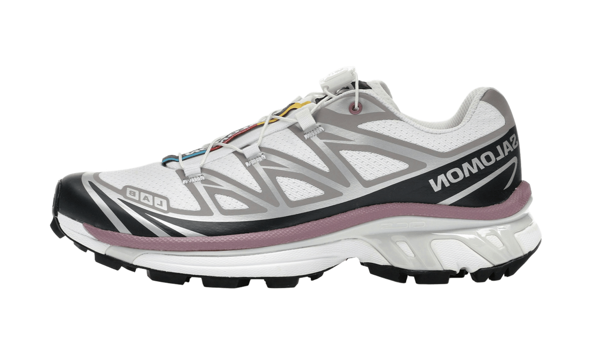 Salomon XT-6 White Black Dusky Orchid — vista perfil