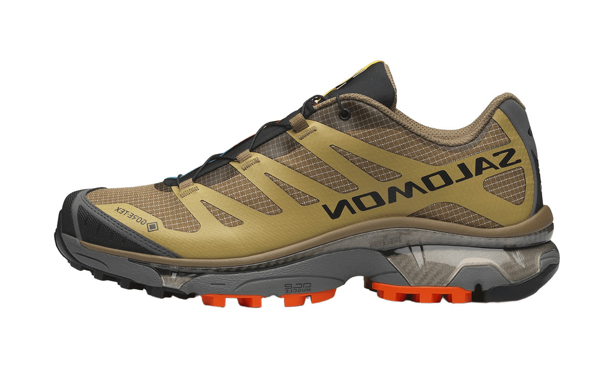 Salomon XT-4 OG Coyote Brown Willow Dragon Fire de perfil