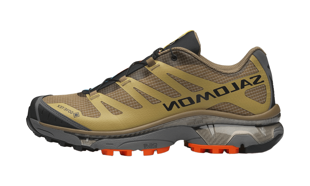 Salomon XT-4 OG Coyote Brown Willow Dragon Fire — vista perfil