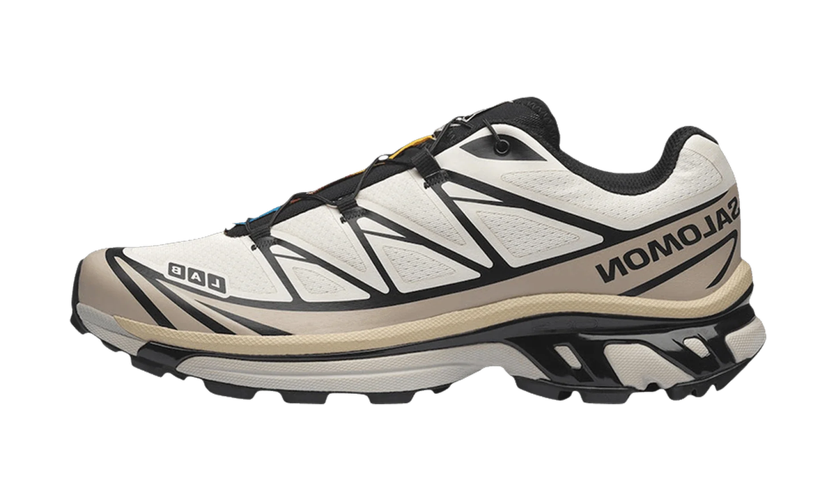 Salomon XT-6 Vanilla Ice Black Silver Cloud — vista perfil
