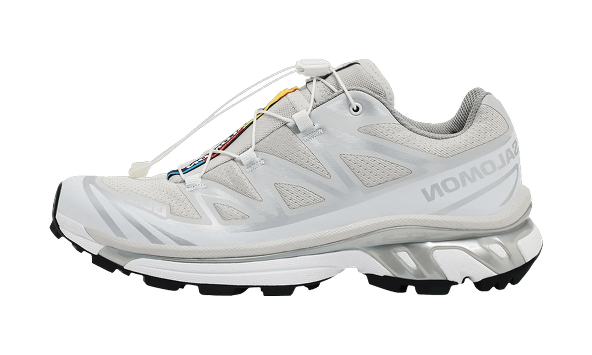 Salomon XT-6 Lunar Rock Silver White — vista perfil