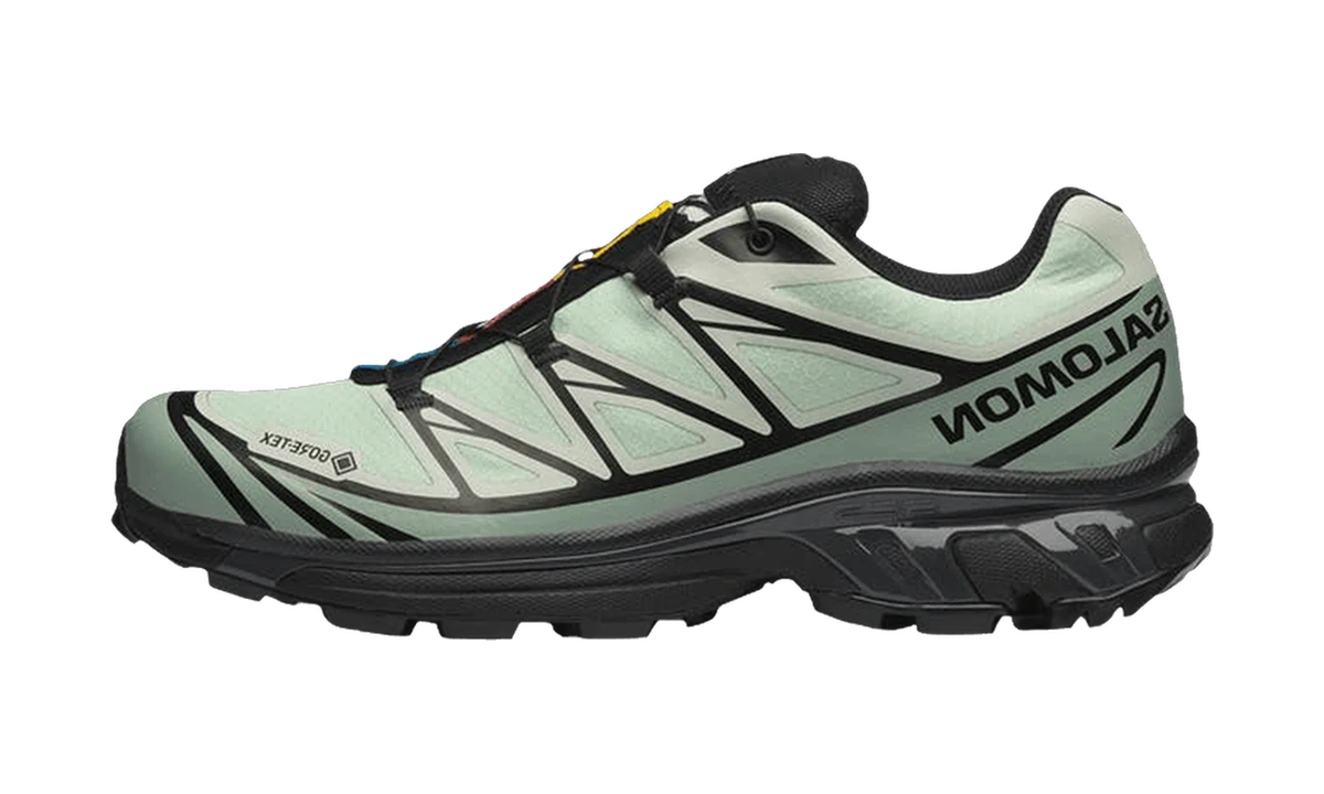 Salomon XT-6 Gore-Tex Sea Foam Green Milieu Black — vista perfil