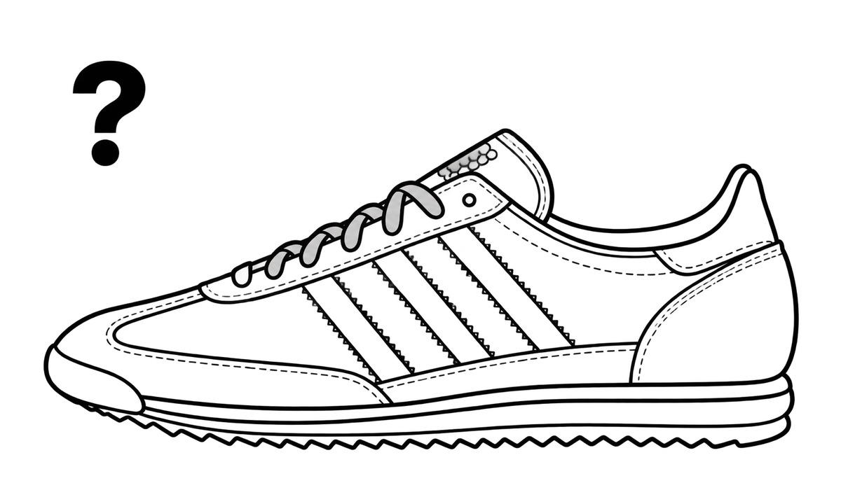 Adidas SL72 — Sneaker Surprise: contorno ilustrativo; color sorpresa.