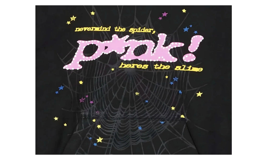 Sp5der P*NK Hoodie Black