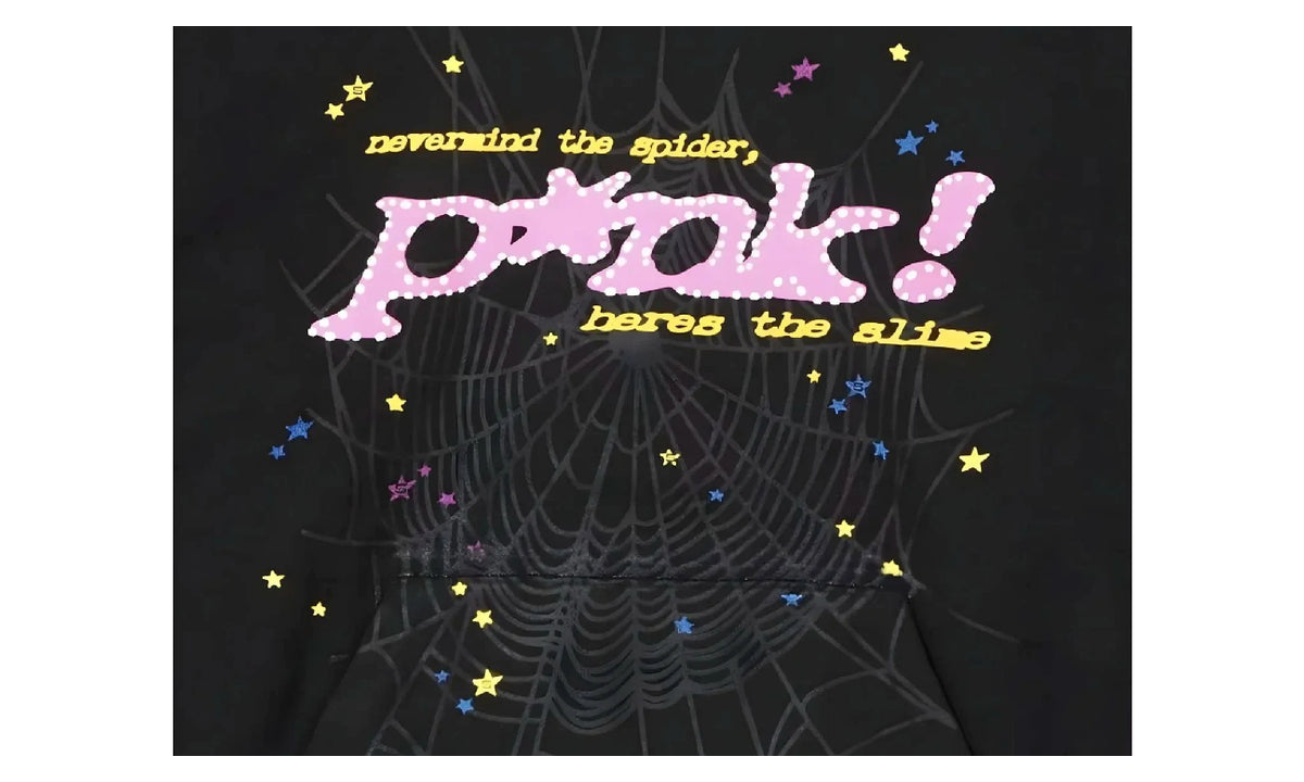 Sp5der P*NK Hoodie Black
