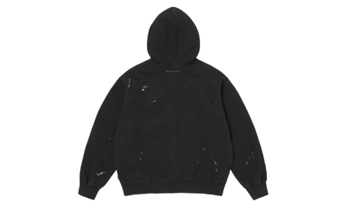 Supreme MM6 Maison Margiela Box Logo Zip Up Hooded Sweatshirt Black