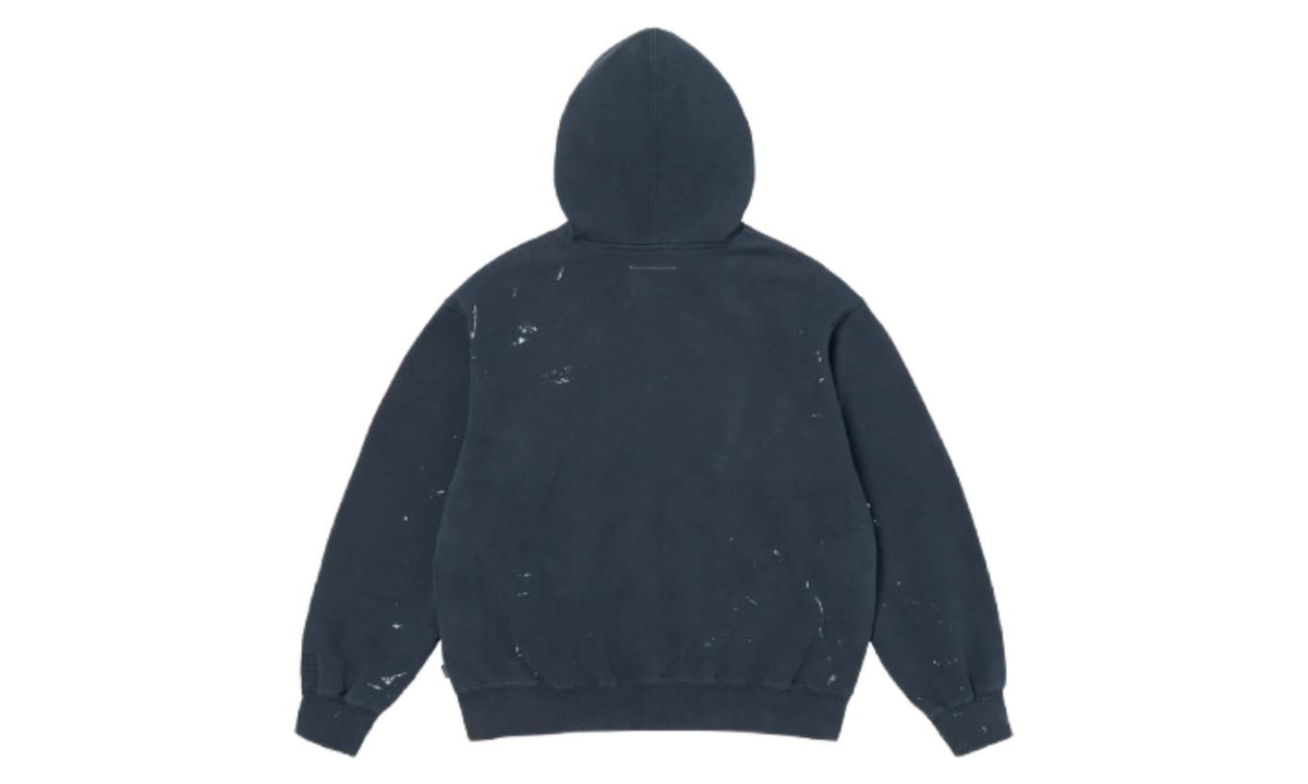 Supreme MM6 Maison Margiela Box Logo Zip Up Hooded Sweatshirt Navy