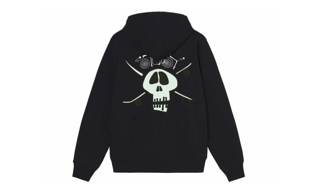 Stussy Surf Skate Skull Hoodie Black