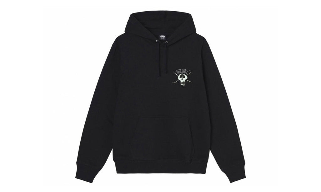 Stussy Surf Skate Skull Hoodie Black