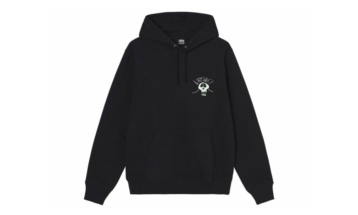 Stussy Surf Skate Skull Hoodie Black
