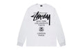 Stussy World Tour LS Tee White