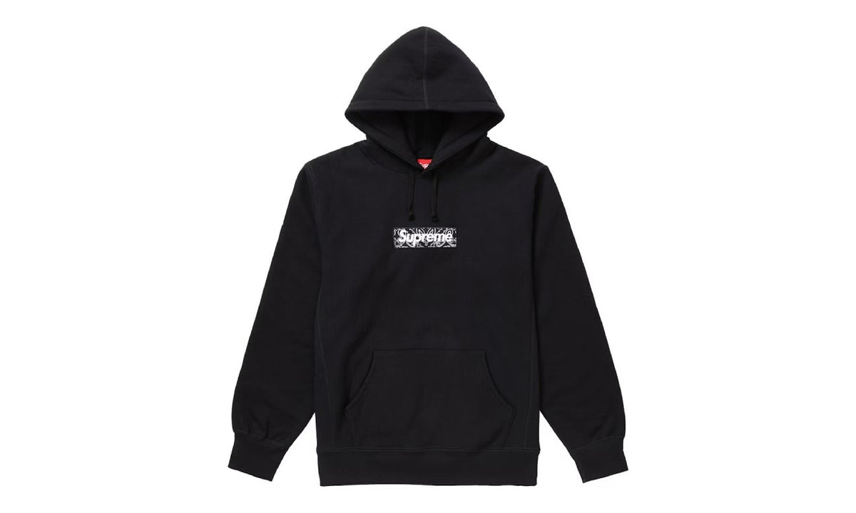 Supreme Bandana Box Logo Hooded Sweatshirt Black