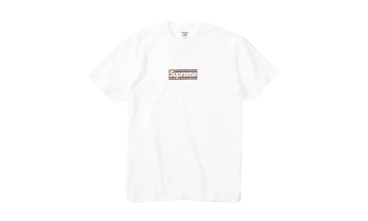 Supreme Burberry Box Logo Tee White