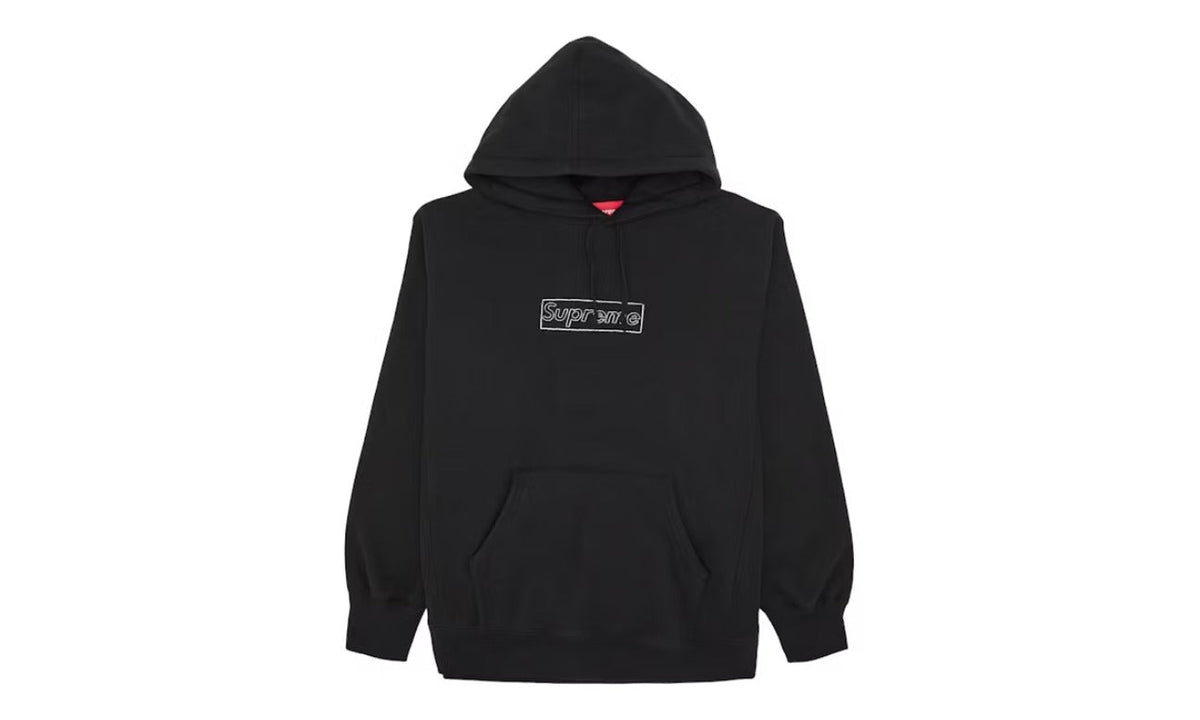 Supreme KAWS Chalk Logo Hooded Sweatshirt Black