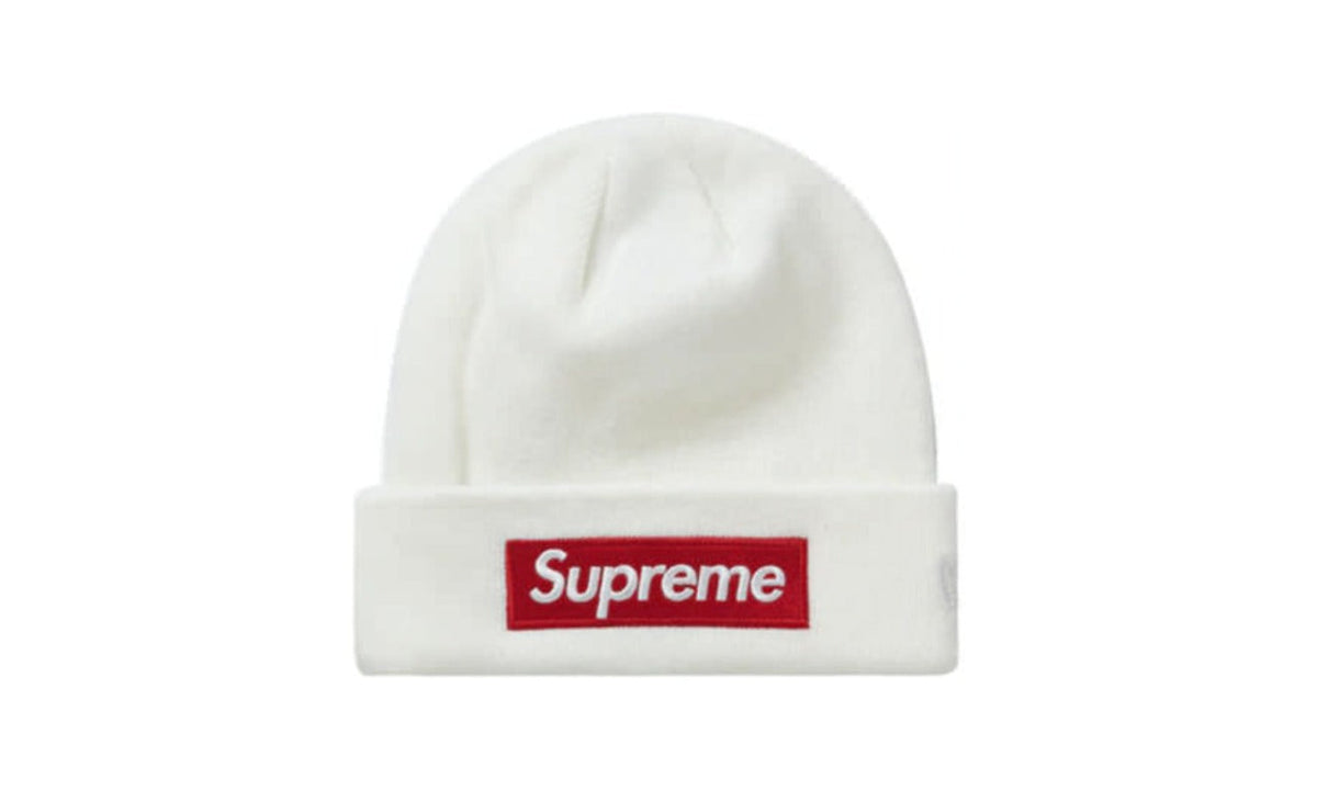 Supreme New Era Box Logo Beanie (FW21) White