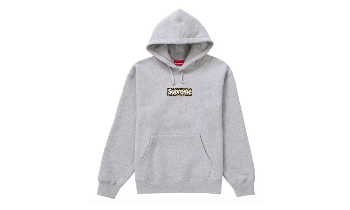 Supreme Shanghai Box Logo Hoodie Heather Grey