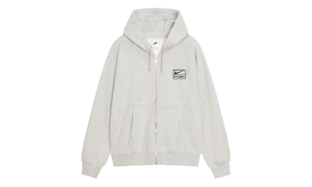 Stussy x Nike Fleece Zip Hoodie (FW25) Grey Heather (FW25)
