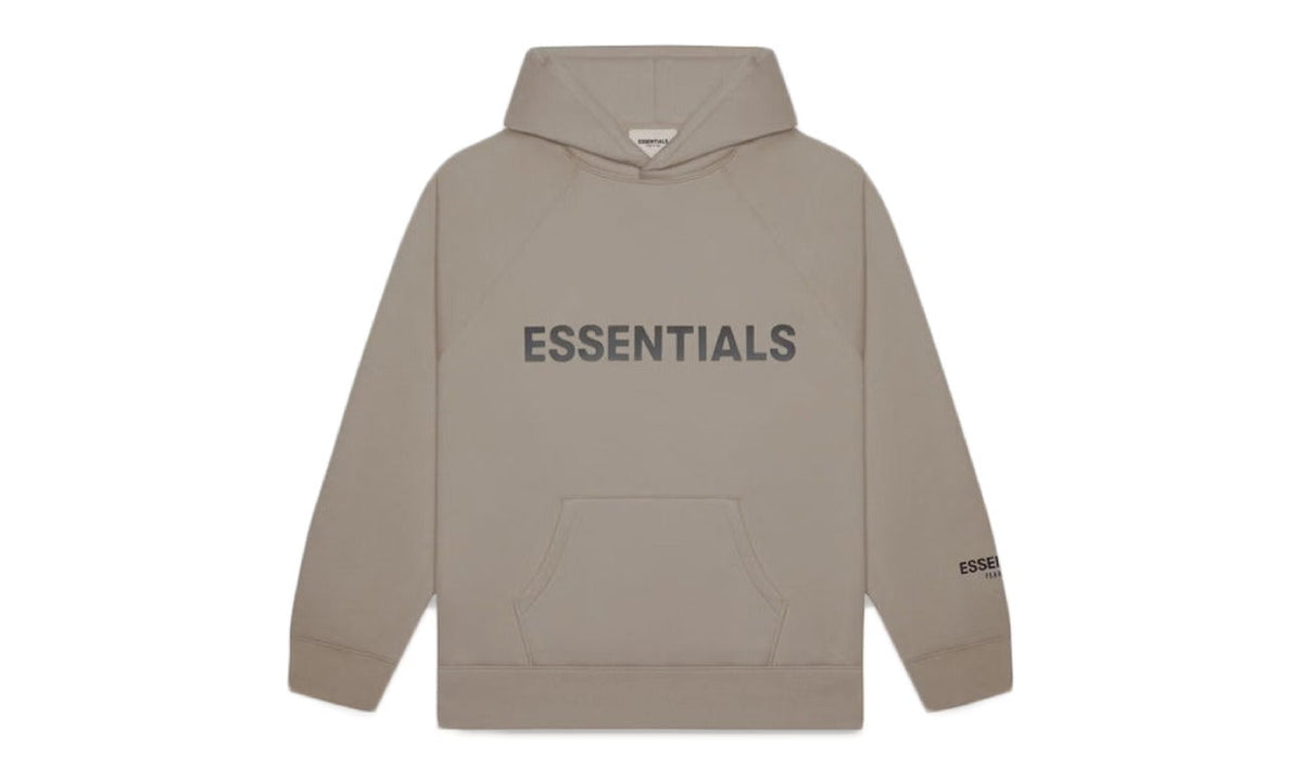 Fear of God Essentials Pullover Hoodie Applique Logo Taupe