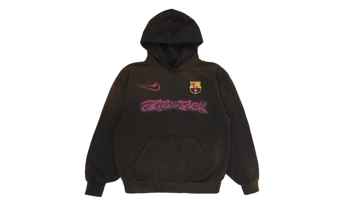 Travis Scott x Nike x FC Barcelona Spray Logo Hoodie Black