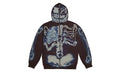 Travis Scott Cactus Jack For Fragment Skeleton Graffiti Full Zip Hoodie Multicolor