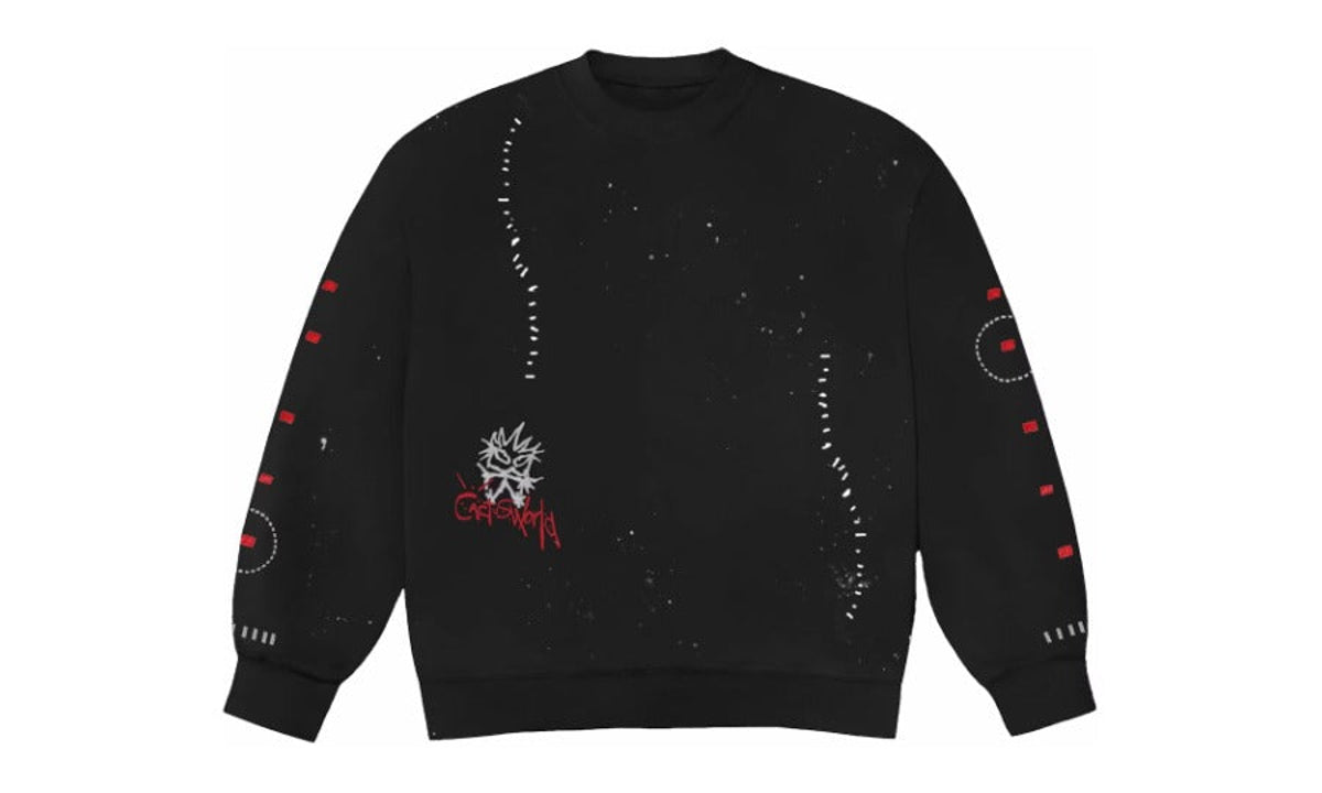 Travis Scott Stitched Crewneck Black